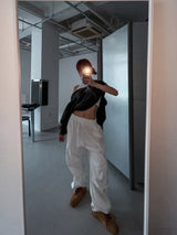 (UNISEX) テニピンタックバンディングパラスーツパンツ
