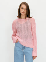 シアーリブニット / Sheer ribbed knit - Ecru