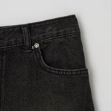 Denim Unbalanced Pleats Skirt