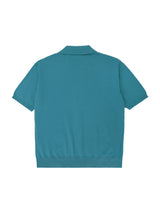 オープン半袖ニット / T1015 OPEN SHORT-SLEEVED KNIT_BLUEGREEN