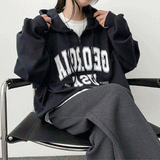 Jia Wang Over Half Zip-Up Hoodie