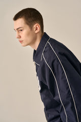 BIG LOGO PIPING BLOUSON - NAVY