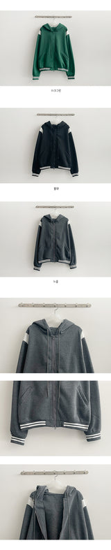 Recon Napping Lining Line Coloring Two-Way Hood Zip-Up Jumper