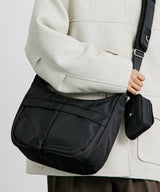ナイロンユーティリティメッセンジャーバッグ/HIGORO NYLON UTILITY MESSENGER BAG BLACK