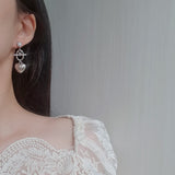 ハートアンドチェーンピアス / Heart and Chain Piercing - Silver Color