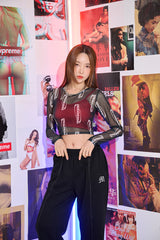 ノーマルメッシュクロップTシャツ / TOP(9286) Normal Mesh Crop Tee