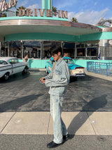 Cross line washing denim