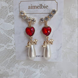 ハートラブウィングピアス / Red Heart Love Wing Piercing