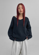 【MADE】ポンメルボカシVネックニット