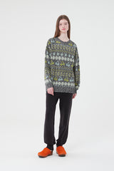チェリーパターンニット／CHERRY PATTERN KNIT [BLACK]