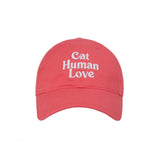 CAT HUMAN LOVE BALL CAP_CORAL
