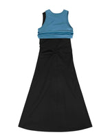チェーンリンクレイヤードドレス / Chain Link Layered Dress _ Teal
