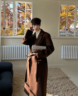ウールローブヒッデンコート/Wool robe hidden coat (2 color)