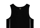 REFLECTIVE PIPING CROP TOP_BLACK