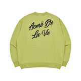SCRIPT LOGO PRINTING SWEAT SHIRT LIME