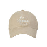 CAT HUMAN LOVE PIGMENT BALL CAP_BEIGE