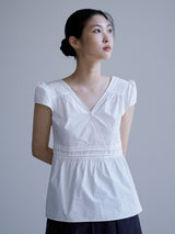 パフピンタックブラウス [ WHITE ]
