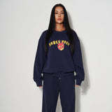 SKULL CHERRY SWEAT SHIRT NAVY (6614589374582)