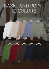 Basic Autumn Round Knit (10color)