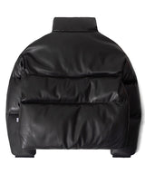 TL Synthetic Leather Duck Down Short Padding (Black)