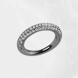 ハーフペーバリング/[S925] Half Paver Ring (black silver)