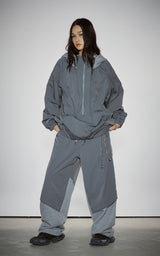 PIPPING MIX PANTS_GRAY