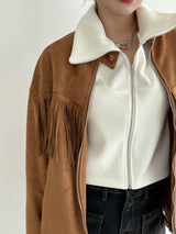 ナノレイジードベルベットジップアップ/Nano Raised Velvet Zip Up (3color)