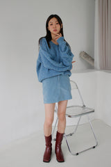 アルパカVネックニット / Alpaca V-neck Knit (6color)