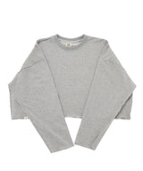 VINTAGE P. DYEING CUT-OUT CROP-TEE (Gray) / ビンテージダイングアウトクロップT