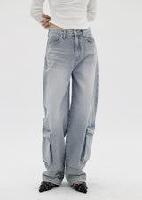 バルーンカーゴデニムパンツ / no.0001 balloon cargo denim pants