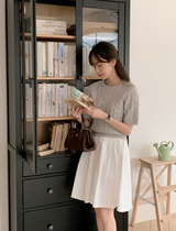 Natural Pleated Midi Skirt (2color)