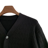 V-Neck Ribbed Cardigan (6684154527862)
