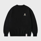 [UNISEX] Flower board embroidery smile sweatshirt