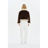 CHERRY SUEDE MUSTANG JACKET [DARK BROWN]