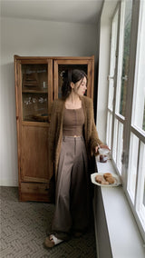 アンゴラカーディガン / brown angora cardigan