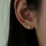 [single earring]14K gold cubic stud earring (6679719051382)
