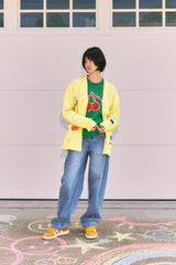 KIRSH X MISAKI KAWAI PATTERN CARDIGAN [LEMON]