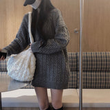 [Belied made/Cuanku] First Love Twisted Cable Knit Dress