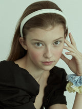 Ivory Satin Headband (6611830571126)