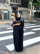 カンポビンテージセブンハンソヒバックストラップクロップニット
