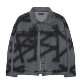 BBD Basic Sprayed Custom Denim Jacket (Dark Gray)