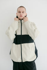クロスボックスフーデッドジャケット/BSR2223FWJK028 CROSS BOX HOODED JACKET CREAM GRAY