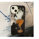 キャットアンドシャンパン iPhoneケース