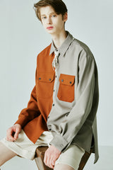 HALF & HALF SOLID POCKET SHIRT (6538808819830)