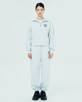 ROMAN TYPO LOGO TRAINING PANTS-WHITE MELANGE (6680872222838)