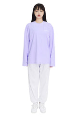 ロゴオーバーフィットラッシュロングスリーブTシャツ/logo overfit rash long sleeve T-shirt (light purple)