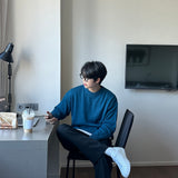 モーメントオーバーサイズフィットラウンドニット / Moment Oversized Fit Round Knitwear (7 colors)
