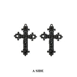 ブラッククロスヘアピン- Aside/0 6 black cross hair pin - A side