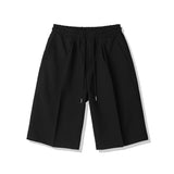 ONE TUCK BERMUDA PANTS BLACK (6561071497334)