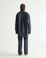 UNISEX DENIM POCKET SHIRT JACKET W - INDIGO BLUE (6636055593078)